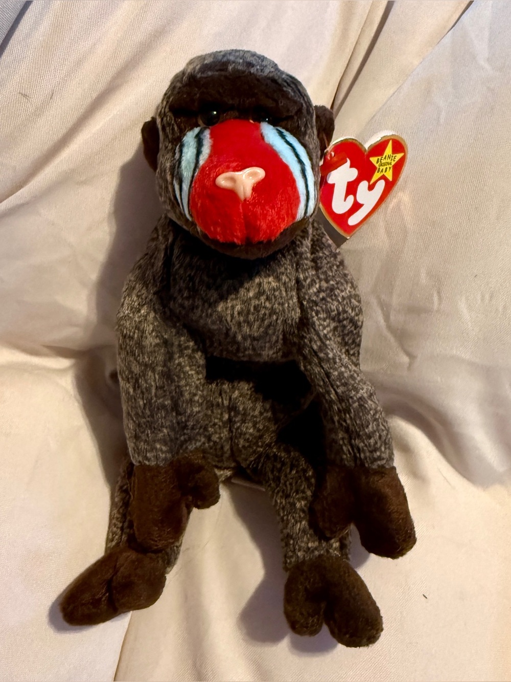 VINTAGE TY BEANIE BABY CHEEKS MANDRILL BABOON TAGGED 1999